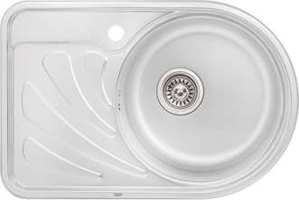 Кухонна мийка QTAP 6744R Satin 0,8 мм (180) чаша справа - QT6744RSAT08