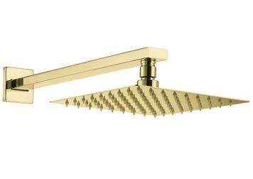 Верхний душ с кронштейном Volle Cascada R85 250х250 мм cepillado oro 1586.180115 золото - 1586.180115