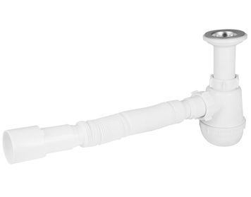 Сифон для кухонной мойки Lidz LK02 70 мм, колбовый без перелива, выход 40/50 мм