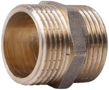 Ниппель латунный SD Plus 1"х1" равнопроходный SD4072525