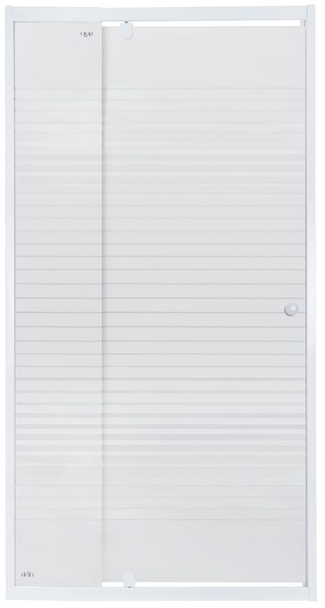 Набір: душові двері в нішу QTAP PISCES WHI208-9.CP5 79-92x185, скло Pattern 5 мм + душовий трап - QTDRYFB304600PISWHI2089CP5