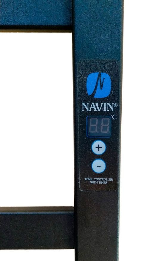 Рушникосушарка електрична NAVIN Авангард 480х1200 Digital таймер регулятор ліва чорна 12-228152-4812 - 12-228152-4812