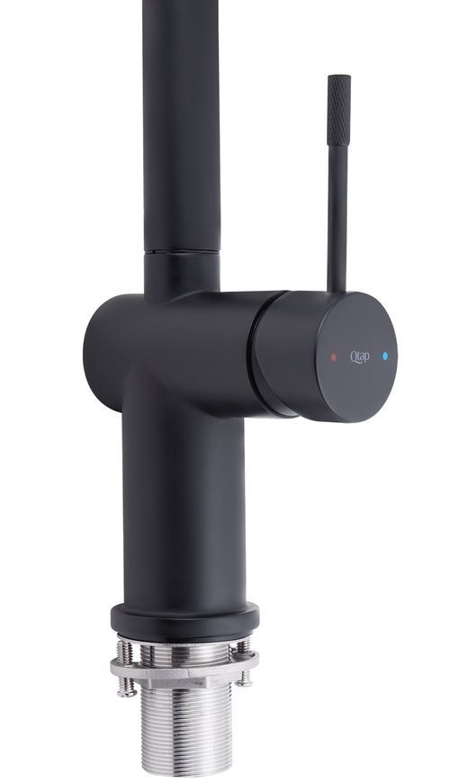 Смеситель для кухни QTAP Scorpio 9050105FB черный с выдвижным изливом - QTSCOR9050105FB