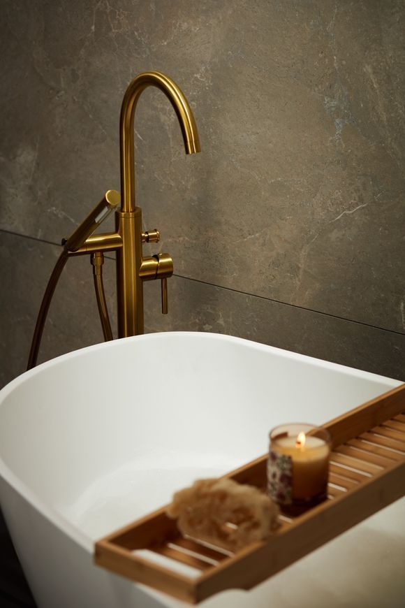 Смеситель для ванны KFA ARMATURA MOZA GOLD 5035-510-31 свободностоячий - 5035-510-31