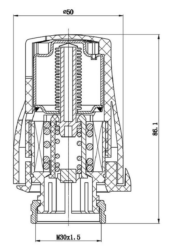Термоголовка SD FORTE М30х1,5 SF254 - SF2540