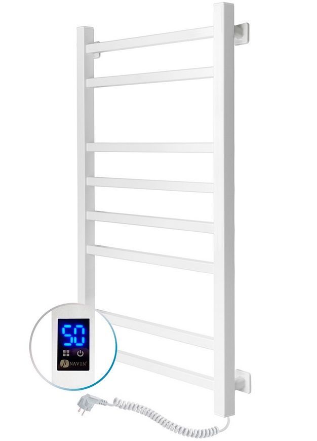 Рушникосушарка електрична NAVIN Loft 500х800 Sensor таймер регулятор права біла 12-143053-5080 - 12-143053-5080