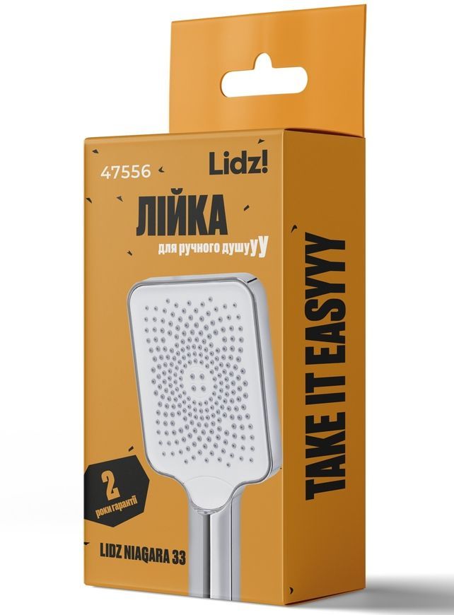 Лейка для ручного душа Lidz Niagara 33 прямоугольная 145x95 мм Chrome LDNIA33CRM47556 - LDNIA33CRM47556
