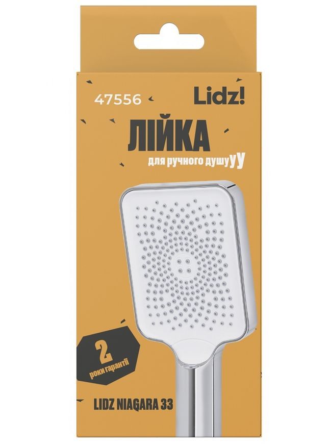 Лейка для ручного душа Lidz Niagara 33 прямоугольная 145x95 мм Chrome LDNIA33CRM47556 - LDNIA33CRM47556