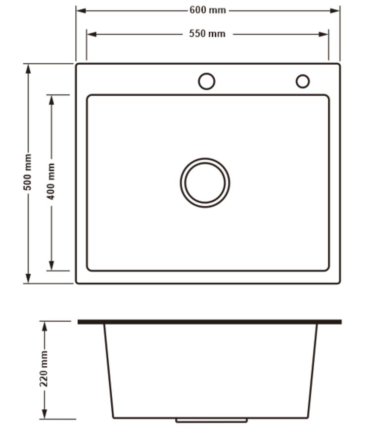 Кухонна мийка LIDZ Handmade H6050G PVD Brush Grey 3,0/0,8 LDH6050GPVD43622 - LDH6050GPVD43622
