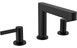 Змішувач для раковини HANSGROHE Finoris 110 на 3 отвори Matt Black 76033670 чорний матовий з донним клапаном push-open - 76033670 - 1