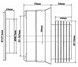 Канализационное подключение McALPINE 126 мм 97-107/110 мм смещение 20 мм WC-CON4M-N
