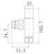 Кран для полотенцесушителя угловой NAVIN Raftec Quadro 1/2"х1/2", 2 шт. 25-033430-5012 - 25-033430-5012 - 2