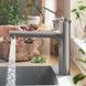 Смеситель кухонный HANSGROHE Zesis M33 160 с вытяжным изливом 2jet 74801800 нержавеющая сталь - 74801800 - 4
