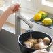 Смеситель кухонный HANSGROHE Zesis M33 160 с вытяжным изливом 2jet 74801800 нержавеющая сталь - 74801800 - 5