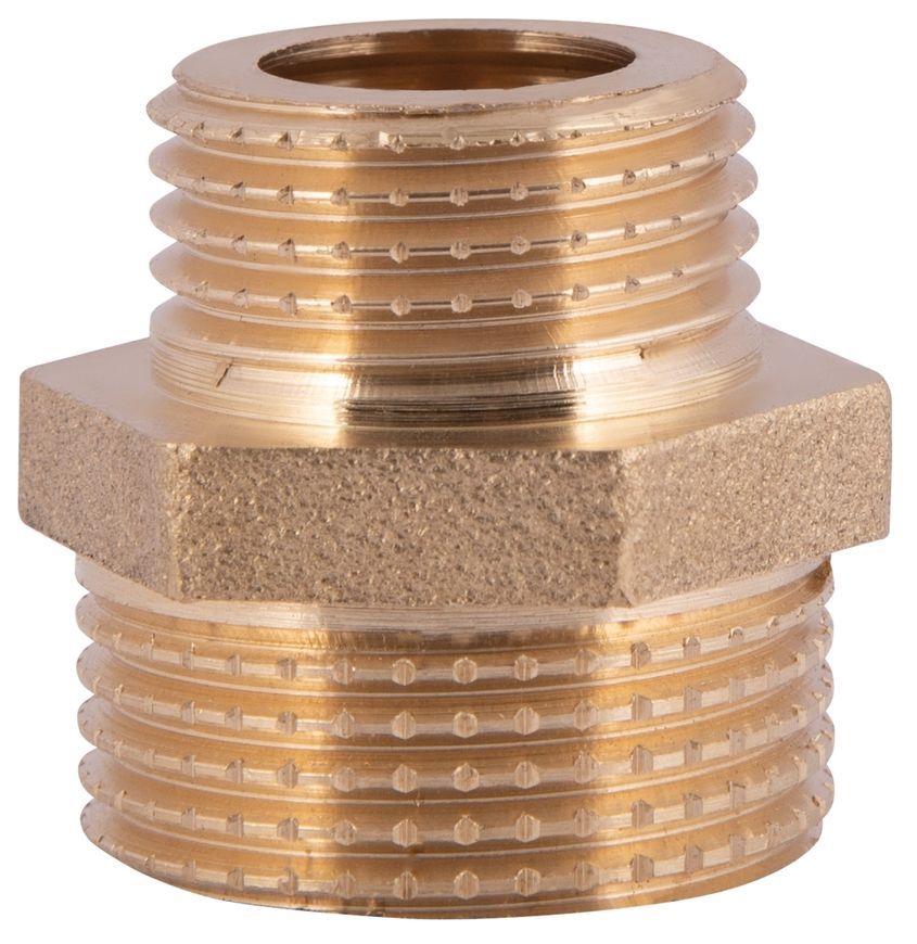 Ниппель латунный SD Plus 1/2"х3/4" редукционный SD4081520