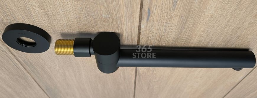 Излив для систем скрытого монтажа Qtap Vytok 229 мм поворотный округлый QTVYT246BLM45935 Black Matt - QTVYT246BLM45935