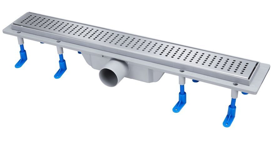 Набір: душові двері в нішу QTAP PISCES WHI208-9.CP5 79-92x185, скло Pattern 5 мм + душовий трап - QTDRYFB304600PISWHI2089CP5
