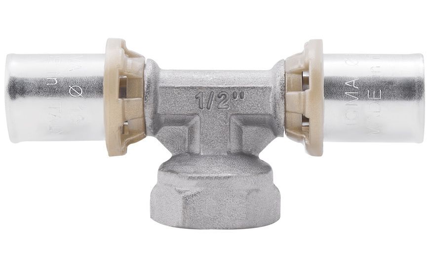 Тройник пресс-фитинг ICMA 16х1/2"х16 ВР №408 - 81408ADGH06