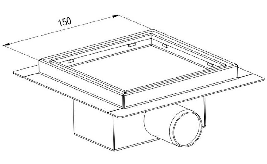 Трап Imprese i-Flow S i13 150х150 мм под плитку, AISI 304, сухой затвор d44150S13 - d44150S13
