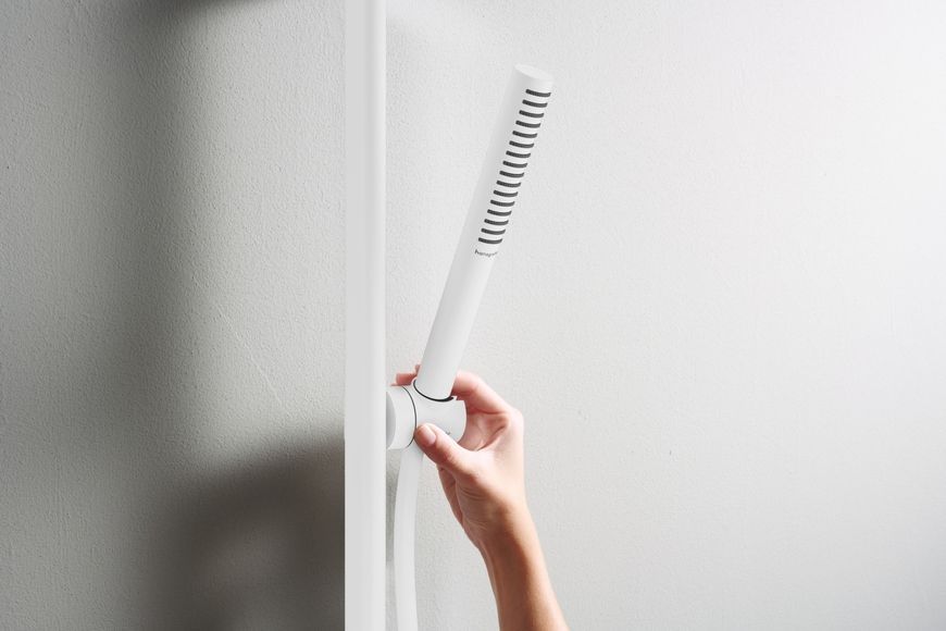 Душовий набір HANSGROHE Pulsify S 100 1jet EcoSmart 65 см Matt White 24372700 білий матовий - 24372700