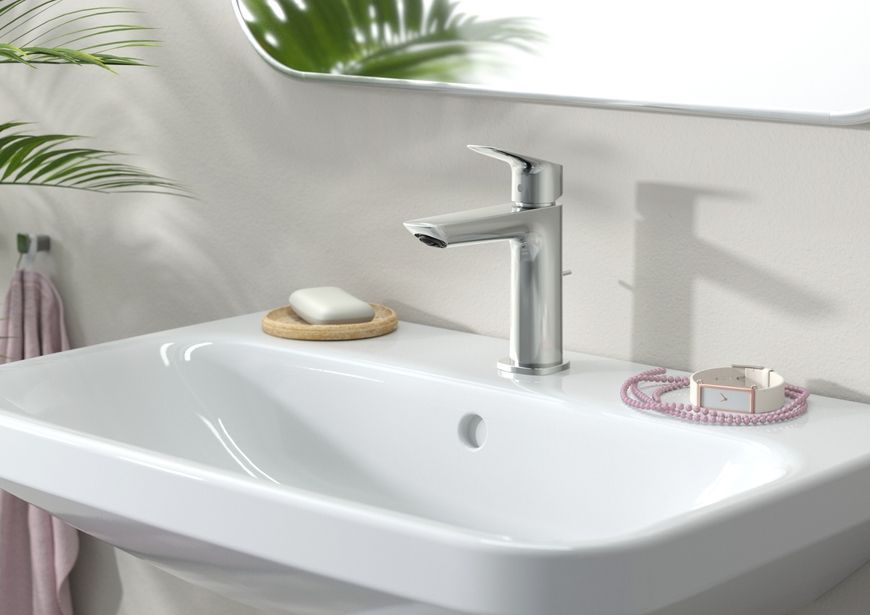 Смеситель для раковины HANSGROHE Logis 110 Fine хром 71251000 с донным клапаном - 71251000