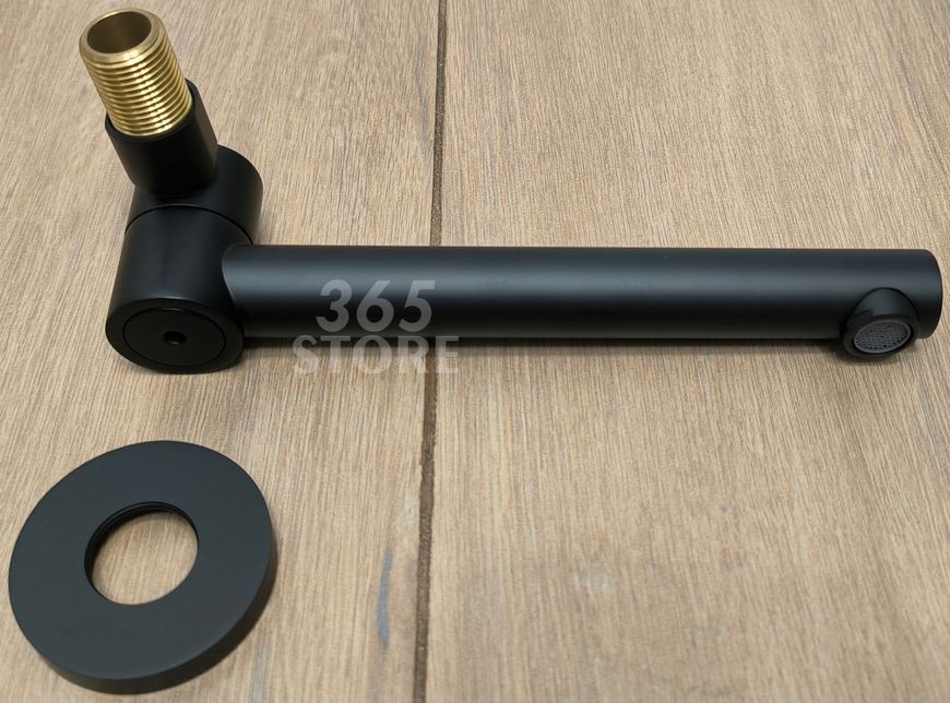 Излив для систем скрытого монтажа Qtap Vytok 229 мм поворотный округлый QTVYT246BLM45935 Black Matt - QTVYT246BLM45935