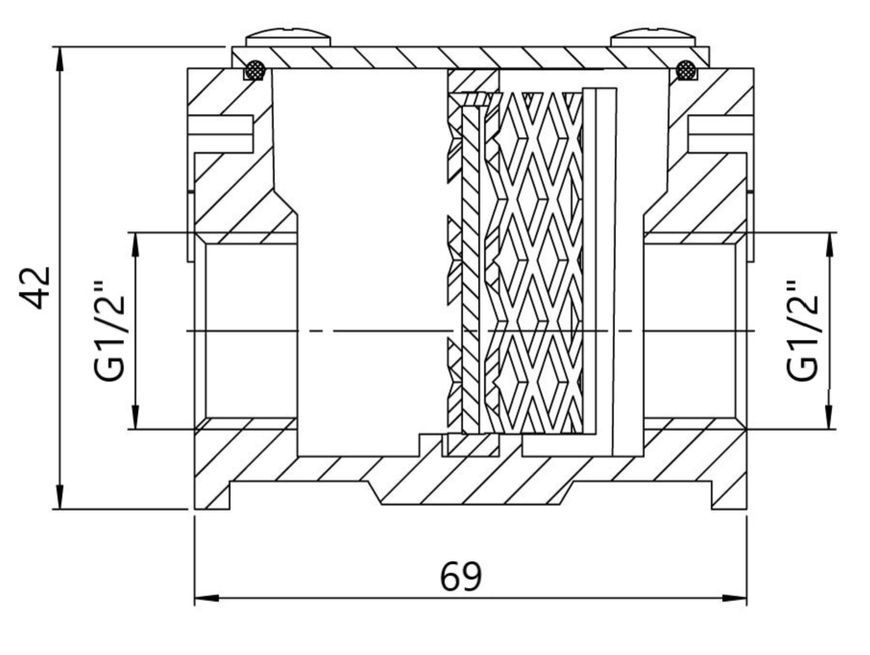 Фільтр алюмінієвий для газу SD Plus 1/2" ВВ SD121G15