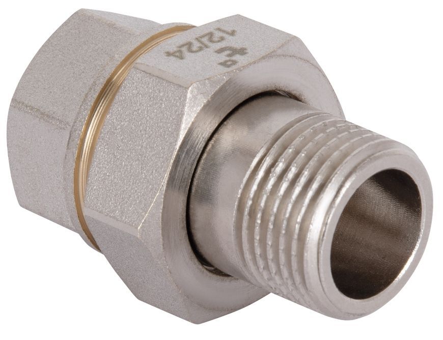 З'єднання згін-американка Thermo Alliance Standart 1/2" ВЗ пряме латунь нікель TAS190W15