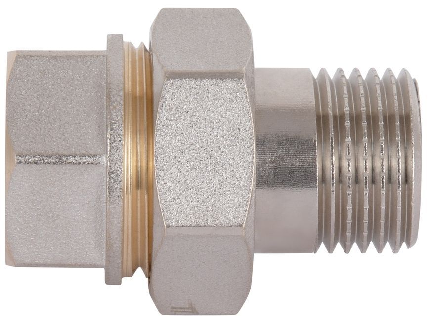 З'єднання згін-американка Thermo Alliance Standart 1/2" ВЗ пряме латунь нікель TAS190W15