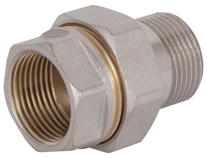 З'єднання згін-американка Thermo Alliance Standart 1/2" ВЗ пряме латунь нікель TAS190W15