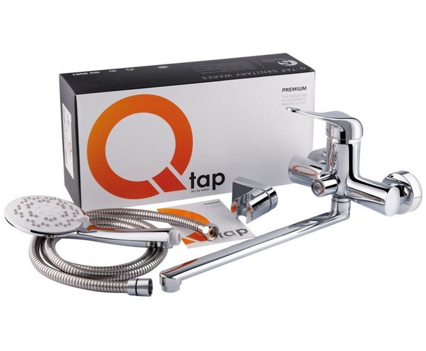 Змішувач для ванни QTAP Integra CRM 005 NEW з довгим виливом QTINTCRM005NEW - QTINTCRM005NEW