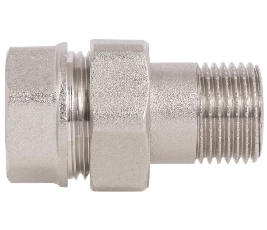 Згін-американка Thermo Alliance Forte 1/2" ВЗ нікельований, прямий, під плоску прокладку, латунь TAFG190W15