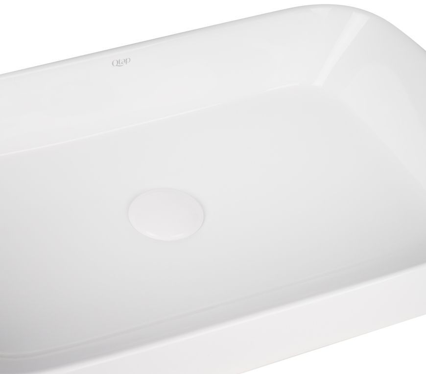 Раковина-чаша Qtap Scorpio 545х400х120 White с донным клапаном QT14112243W - QT14112243W