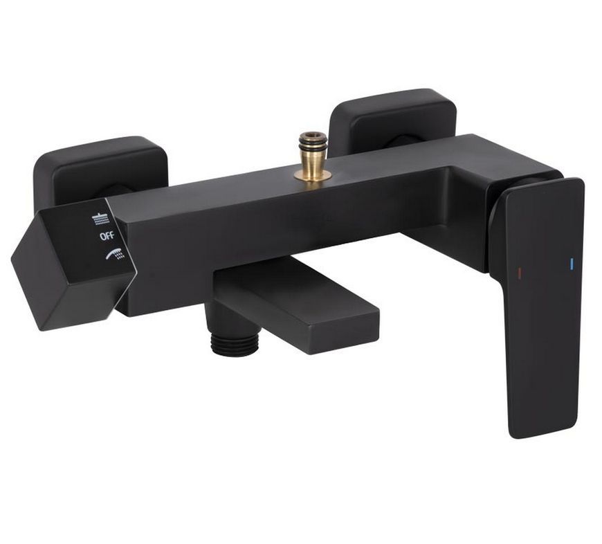 Душова система QTAP Gemini з поворотним виливом Black Matt QT51103KNG - QT51103KNG