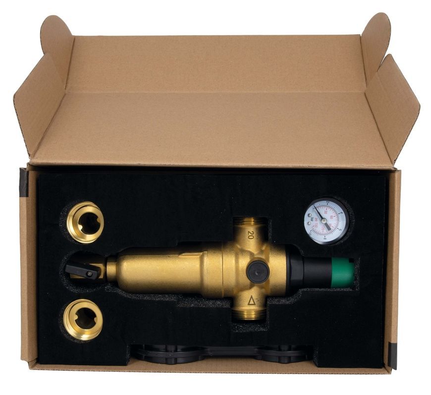 Фильтр самопромывной для горячей воды Thermo Alliance Forte 3/4" НР с редуктором давления SF128W20H - SF128W20H