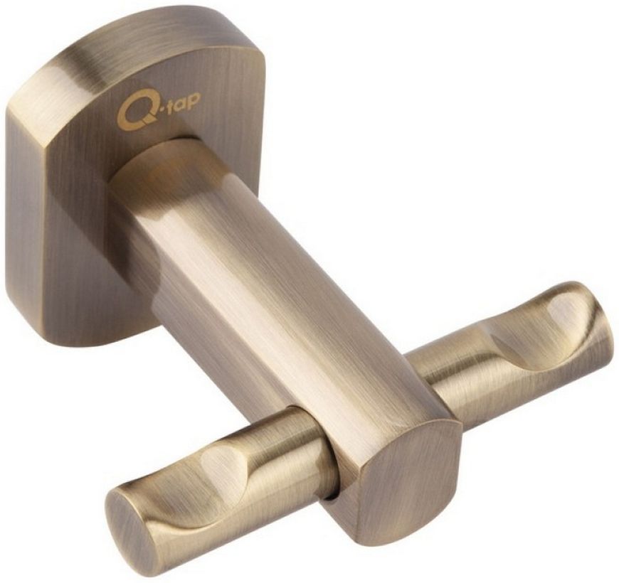 Гачок подвійний настінний QTAP Liberty ANT 1154 бронза QTLIBANT1154