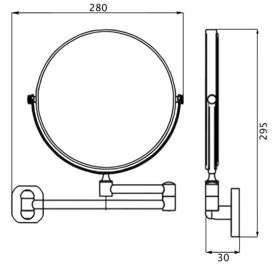 Дзеркало косметичне LIDZ 140.06.08 20R - LD55791400608CRM