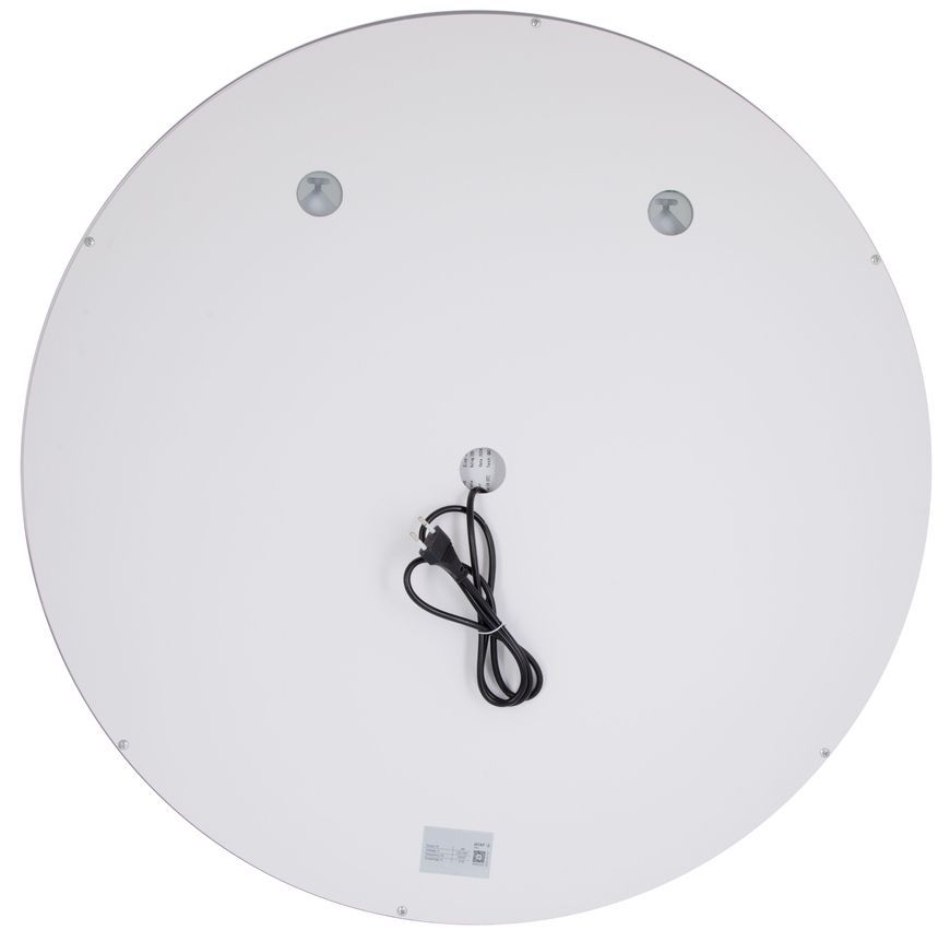 Зеркало настенное круглое Qtap Mideya MI6 800 с LED-подсветкой Touch, антизапотеванием, диммером, рег. яркости QT2078NCR8080W