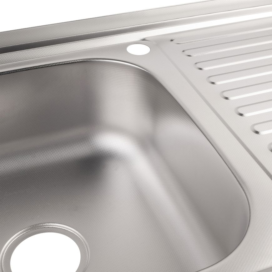 Кухонна мийка LIDZ 5080-L Decor 0,8 мм (180) - LIDZ5080LDEC06