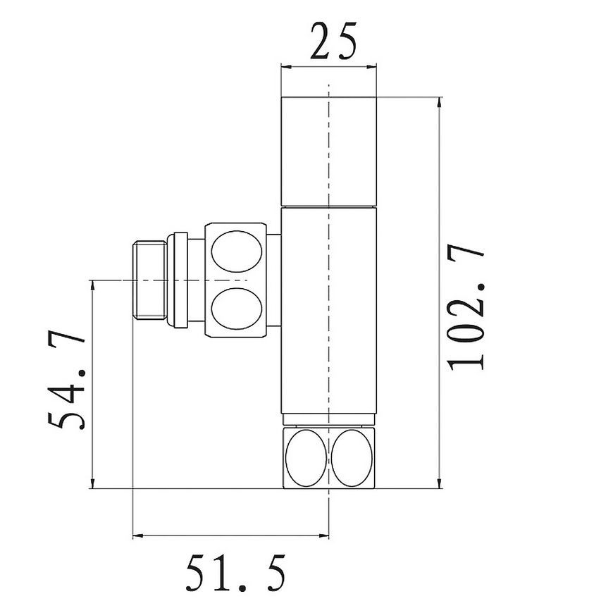Кран для полотенцесушителя угловой NAVIN Raftec Quadro 1/2"х1/2", 2 шт. 25-033430-5012 - 25-033430-5012