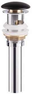 Донный клапан Q-TAP BLA F009M-1 для раковины с системой Pop-up с переливом - QT066F009M1MB