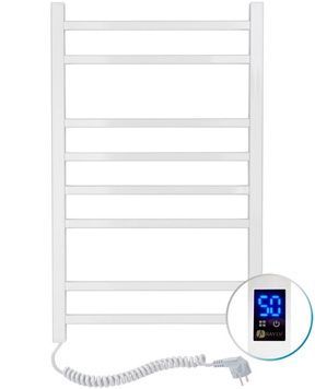 Полотенцесушитель электрический NAVIN Loft 500х800 Sensor таймер регулятор левый белый 12-143153-5080 - 12-143153-5080