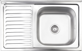 Кухонна мийка LIDZ 5080-R Satin 0,8 мм (180) - LIDZ5080RSAT8