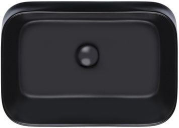 Раковина-чаша QTAP Scorpio 550х390х120 Matt black з донним клапаном QT14112243MB - QT14112243MB