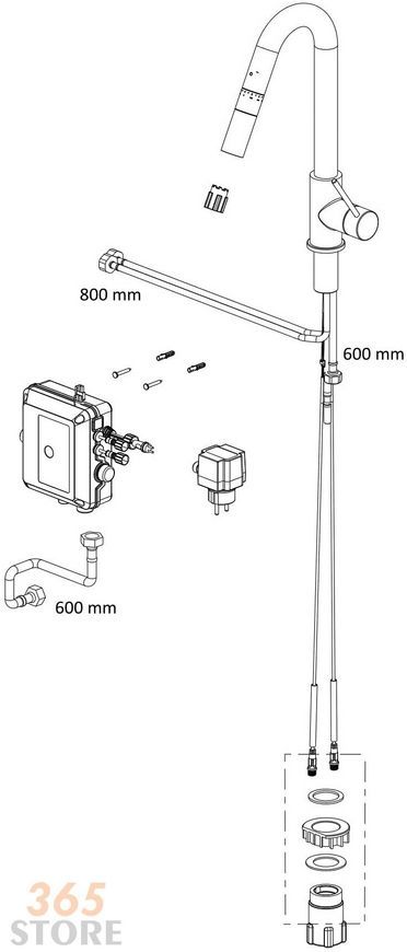 Змішувач для кухні IMPRESE SMART bio ZMK051901151 хром, 35 мм, з дозатором - ZMK051901151