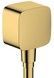 Шланговое подсоединение HANSGROHE FixFit с обратным клапаном Polished Gold Optic 26457990 золото - 26457990 - 1