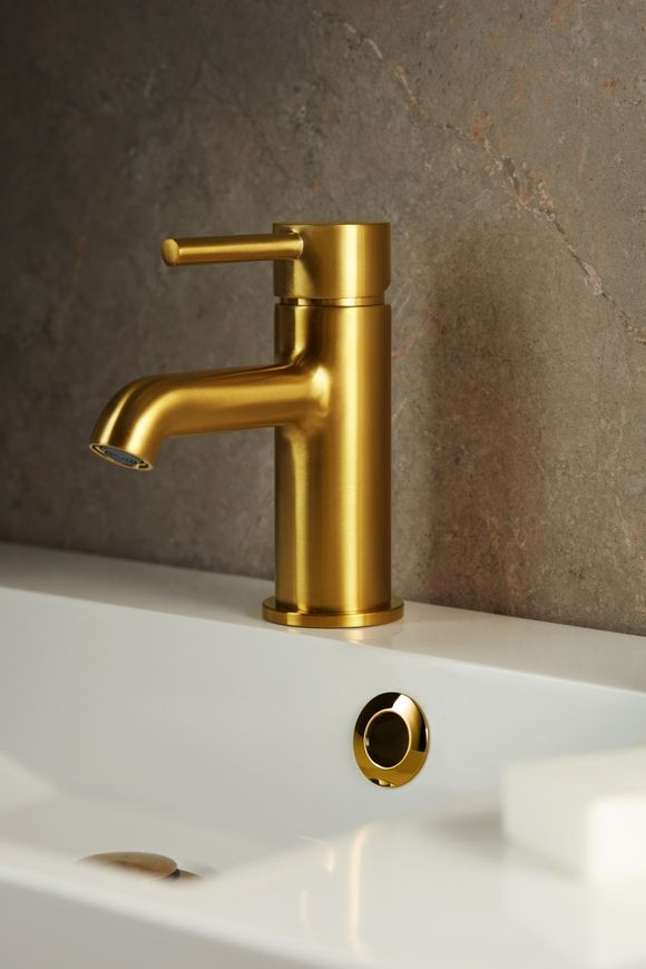 Смеситель для умывальника KFA ARMATURA MOZA GOLD 5032-815-31 с донным клапаном - 5032-815-31