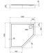 Душовий піддон QTAP Diamond 301112 100x100x12 см + сифон DIAMOND301112