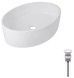 Раковина-чаша накладная Qtap Kolibri овальная 500x360x140 White с донным клапаном PU02 QT10113054WN47311 - QT10113054WN47311 - 1