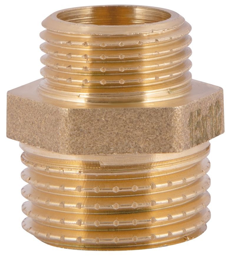 Ниппель латунный SD Plus 1/2"х3/8" редукционный SD408159